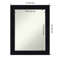 Petite Bevel Wood Wall Mirror, Shiplap Frame Shiplap Navy