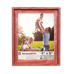 Rustic Farmhouse Signature Series Tabletop Reclaimed Wood Picture Frame Red