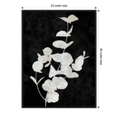 Plant Life White on Black I by Danielle Carson Canvas Wall Art Print Framed