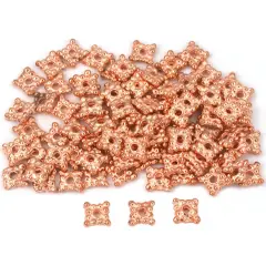 Square Bali Spacer Beads Copper Plated 5mm Approx 95