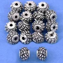 Bali Round Beads Antique Silver Plated 5.5mm Approx 16