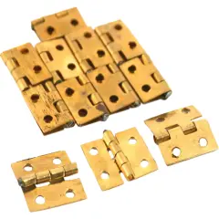 12 Brass Clock Hinges Grandfather Clocks Repair Parts