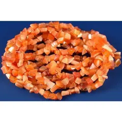 Orange Fiber Optic Chip Beads Jewelry Beading 34" Str