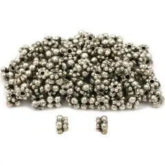 Daisy Spacer Bali Bead Antique Silver Plated Approx 100