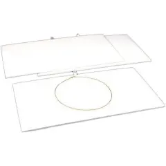 3 White Velvet Jewelry Chain Display Pad Showcase Tray Inserts 14 1/8"