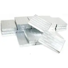 25 Silver Cotton Boxes Omega Necklace Jewelry Gift Displays 7 1/8"