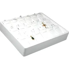 Pendant Necklace Chain Display Leather Showcase Tray