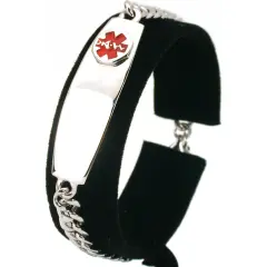 Medical ID Info Bracelet Sterling Silver Jewelry 7.5"