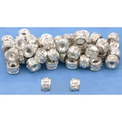 Spacer Bali Beads Silver Plated Parts 5.5mm Approx 50