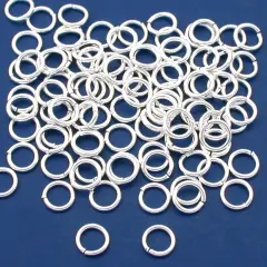 100 Silver Plated Open Jump Rings Charm Connectors 20 Gauge 5mm