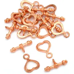 Heart Toggle Clasp Copper Plated Jewelry 16mm Approx 10