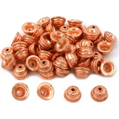 Star Bali End Bead Caps Copper Plated 9.5mm Approx 50