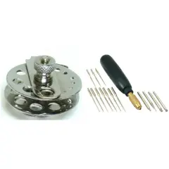 Bead Pearl Vise Diamond Coated Burs & Reamers with File Handle Beading Kit 17Pcs