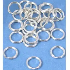 24 Split Rings Sterling Silver Beading Clasp Parts 8mm