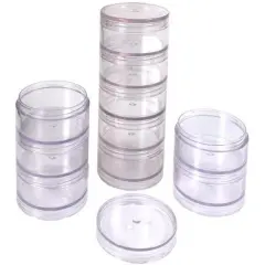 5 Piece- 2" Diam. Stackable Jars: TJ05-93505-Z02 : ( Pack of 2 Sets )