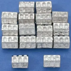 Hexagon Tube Beads Silver Plated 15 Grams 7mm Approx 16