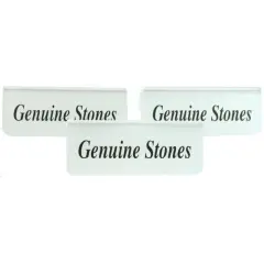 3 Display Signs Genuine Stones Jewelry Fixtures Units