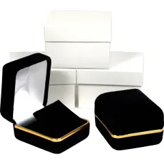 3 Black Velvet Earring Jewelry Gift Boxes Displays