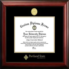 Portland State University 10w x 8h Gold Embossed Diploma Frame