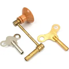 3 Clock Chime & Crank Keys Repair Tools Sz 8 4.25mm