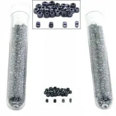 2 Tubes Blue Metal Luster Glass Seed Beads Jewelry Part