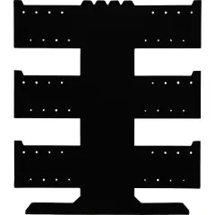 24 Pair Earring Necklace Bracelet T-Bar Black Cardboard Display