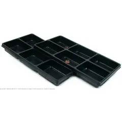 2 Travel Trays Black 6 Slot Watch Bracelet Display Unit