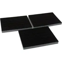 108 Slot Black Ring Tray Inserts Travel Showcase Displays