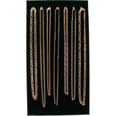 7 Hook Black Velvet Necklace Display Chain Pad 14 1/8"
