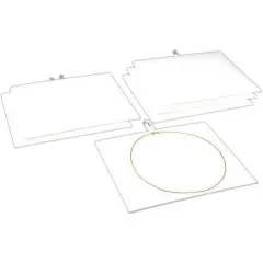 6 White Leather Jewelry Chain Display Pad Showcase Tray Inserts 7 3/4"