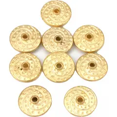 15g Fluted Saucer Bead Gold Plt Beading 14.5mm Approx 8