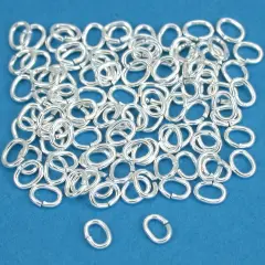 100 Sterling Silver Open Oval Jump Rings 22 Gauge 4x3mm