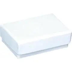 Cotton White Swirl Jewelry Charm Gift Display Box 1 7/8"