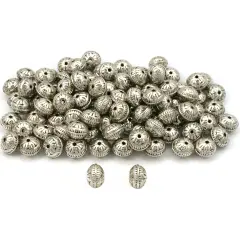 Antique Silver Plated Saucer Bali Beads Part Approx 100