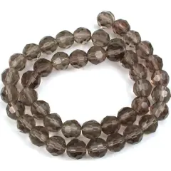 Round Faceted Glass Beads Light Amethyst 8mm 1 Strand