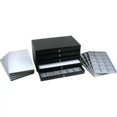 10 Grey Ring Pocket Watch Jewelry Tray & Display Case