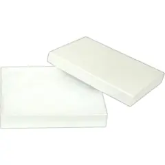 Cotton Filled Jewelry Gift Box White Swirl 5 3/8" (Only 1 Box)