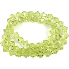 Bicone Faceted Fire Polished Chinese Crystal Beads Olive 6mm 1 Strand