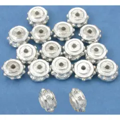 Bali Spacer Beads Silver Plated Beading 8mm Approx 15