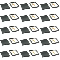 15 Black Stripe Cotton Filled Jewelry Gift Box 3 1/4"