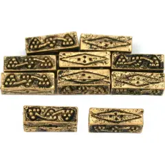 Grapes Tube Beads Antique Gold Plate 12.5mm Approx 15