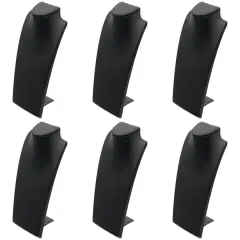 Black Leather Bust with Retractable Stand Jewelry Display 8 1/4" Tall Pack of 6