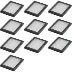 Display Cases 110BK Mount Frame Case with Glass Top 3 1/2" x 2" x 3/4" Pack of 10