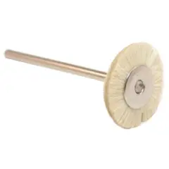 12 Soft Bristle Wheel Brush, Double Section, 3/4" Diameter 3/32" Shank