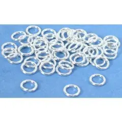 50 Jump Rings Open Sterling Silver Jewelry 19 Ga 6mm