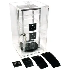 100 Earring Cards & Revolving Rotating Display Case 8.5"
