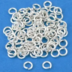 100 Silver Plated 4mm Open Jump Rings 20 Ga
