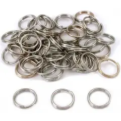 50 Nickel Plated Split Rings 16mm 5/8"