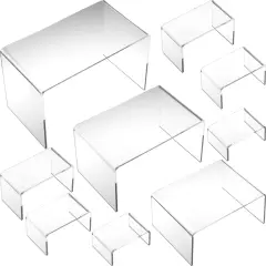 9 Clear Acrylic Risers Jewelry Display Stands