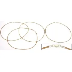 Leather Cord Necklaces Brown 16" 4Pcs